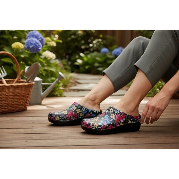Totes Everywear BAILEY Womens Clogs Lightweight Waterproof & Machine Wash Size 7 - Picture 1 of 9